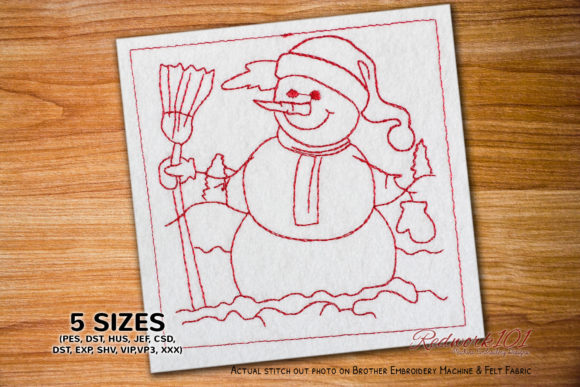 Christmas Snowman Bluework
