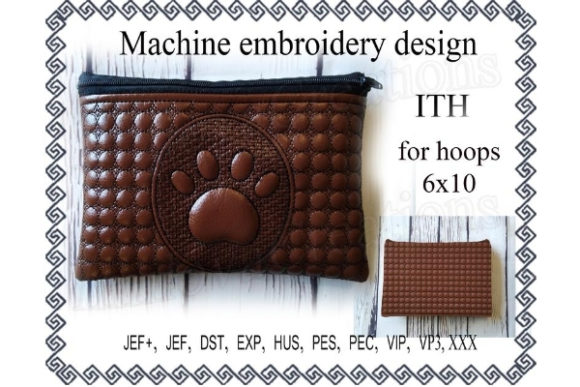 ITH Zippered Bag Dog's Paw