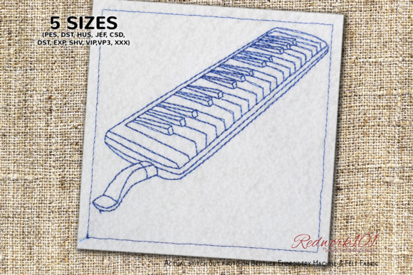 Melodica Wind Instrument Lineart