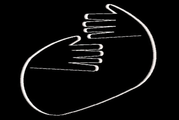 Minimalistic One Line Hands, Handshake