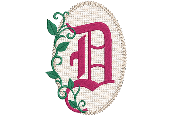 Olde English Monogram Letter D