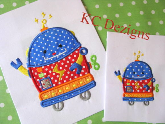 Robot Carpet Cleaner Embroidery Design