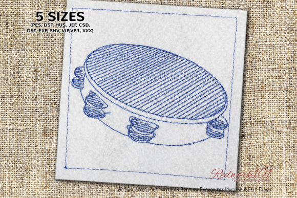 Tambourine Embroidery Design