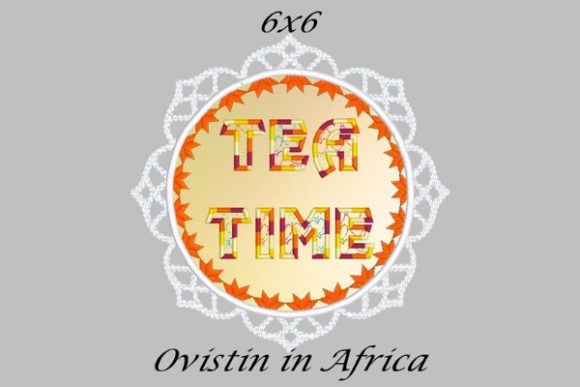 Tea Time FSL Applique Mug Rug