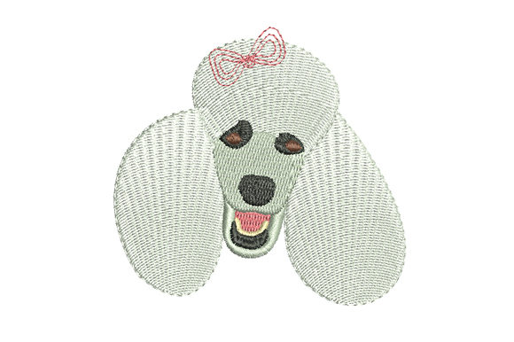 White Poodle Dog Head